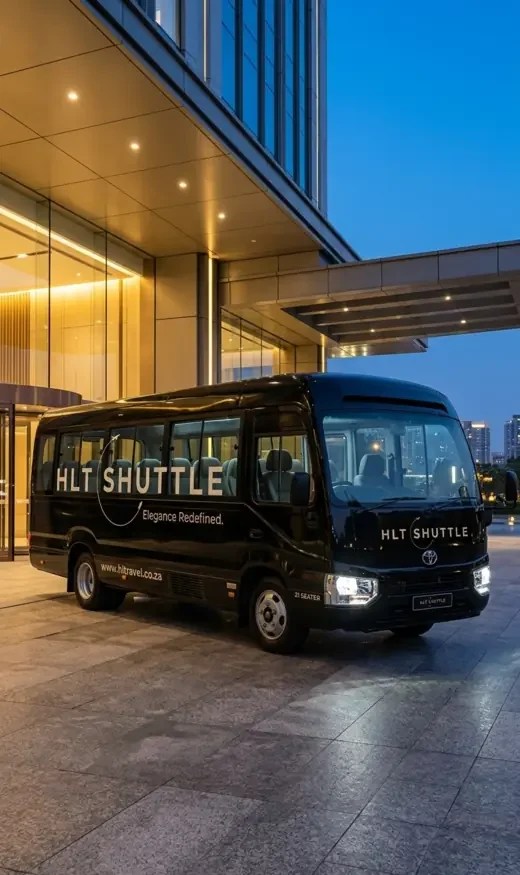 Toyota 21-seater Bus in HLT Shuttle livery