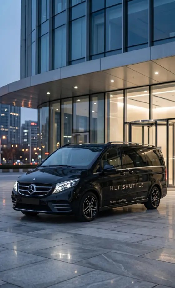 HLT Shuttle Mercedes-Benz V-Class in black livery